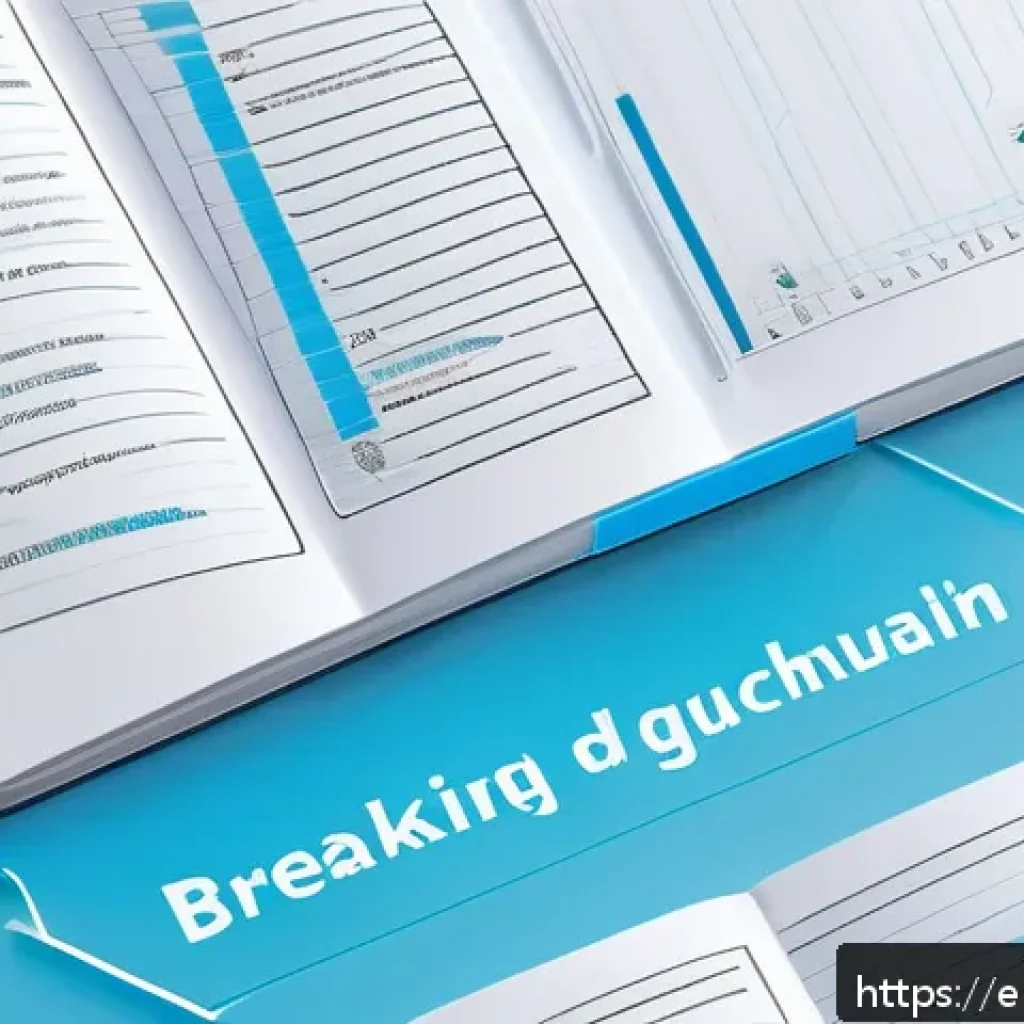 전문용어 단순화의 필수 요소 분석 - A modern, clean infographic illustrating the concept of "breaking down jargon" with a digital notebo...